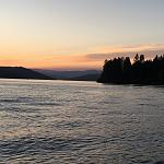 sunset on CDA lake